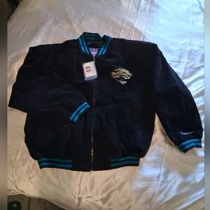 Vintage Y2K Bomber Jacksonville Jaguars NFL Suede Varsity Jacket Blue New Men